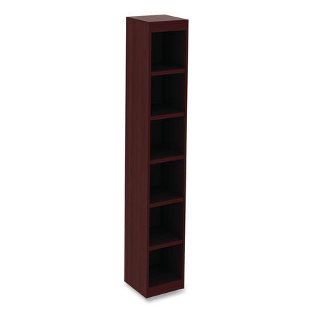 ALERA Valencia Series Narrow Profile Bookcase, SixShelf, 1181w x 1181d x 7173h, Mahogany ALEVA67212MY